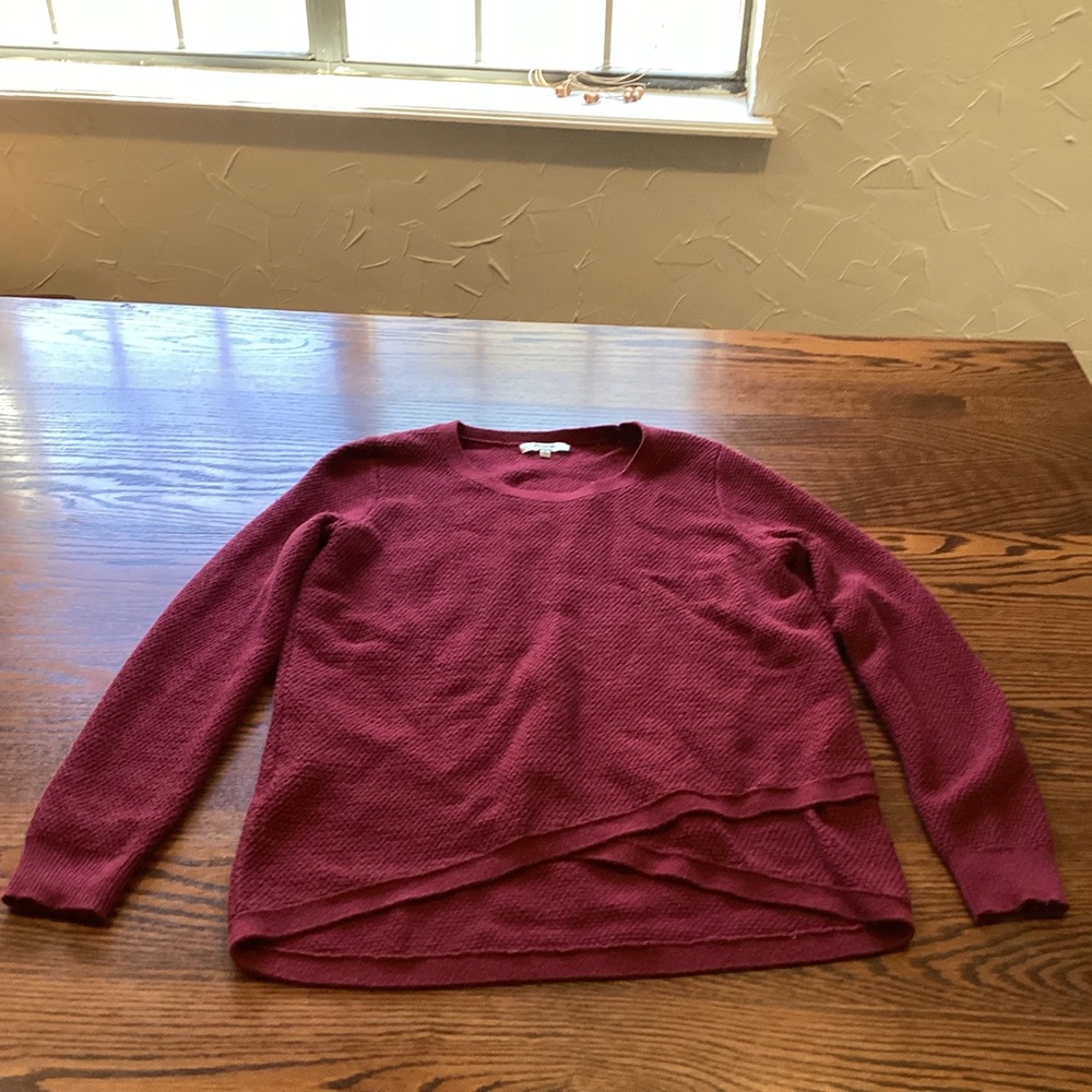 Madewell Deep Red Textured Sweater